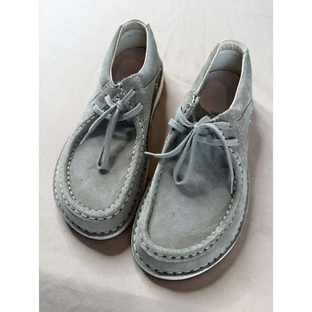 Birkenstock Pasadena Suede Lace-Up Shoes Men's US 8 EU 41 Taupe